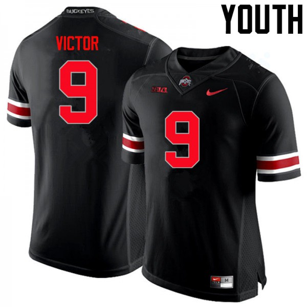 Ohio State Buckeyes #9 Binjimen Victor Youth Stitch Jersey Black